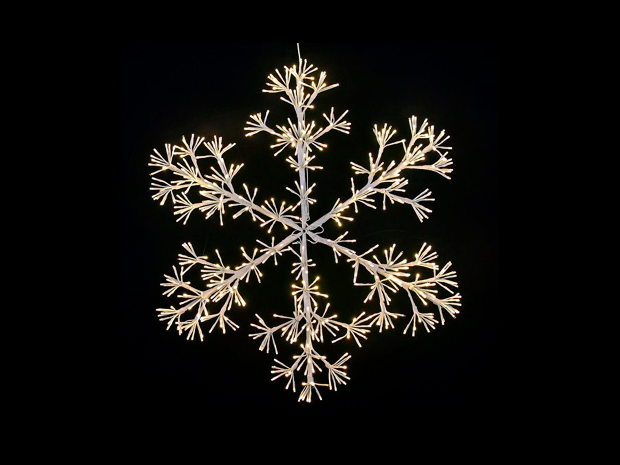 36’  Warm white sparkler snowflake