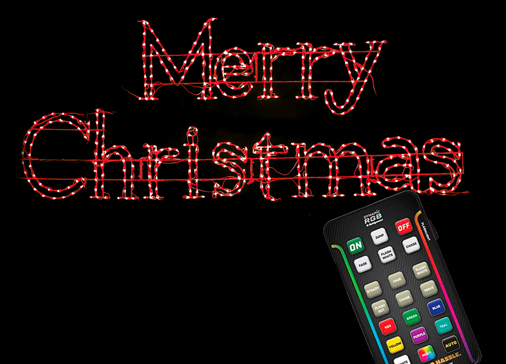 18’ Remote RGB Merry Christmas